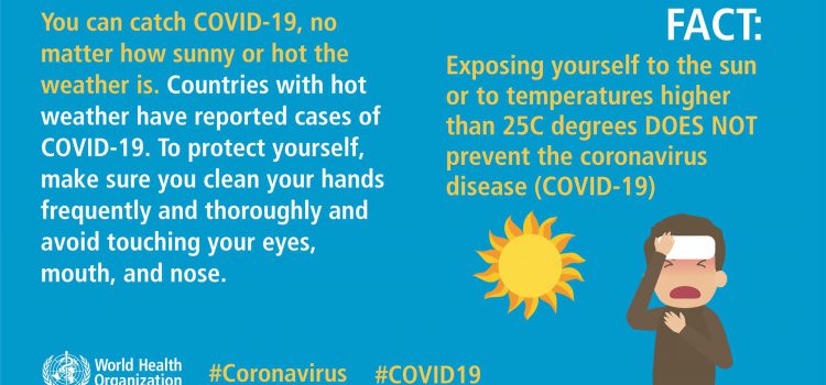 Exposing yourself to the sun or high temperatures DOES NOT prevent COVID-19